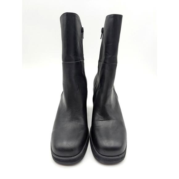 Korks Moergan Side Zip Boots Square Toe Women's Black Size US10M EU40.5 - Picture 2 of 14